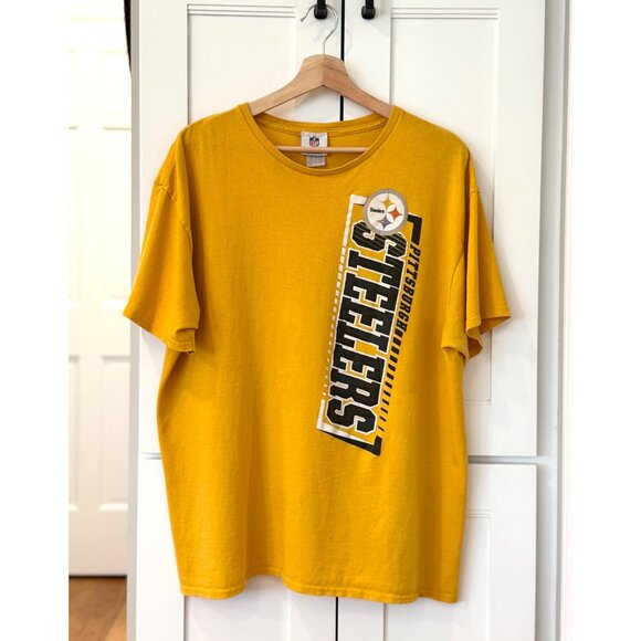 Vintage Yellow and Black Pittsburgh Steelers Graphic T-shirt Size XL NFL - Picture 4 of 6